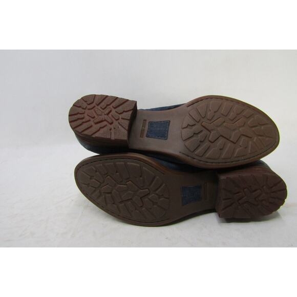 Born Womens Size 11 M Blue Suede Zip Ankle Fashion Boots Bootie - Picture 9 of 11